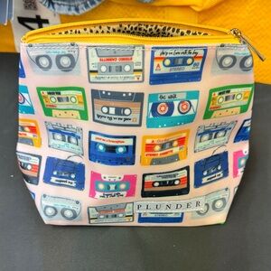 Plunder Colorful Cassette Pouch or Cosmetic Bag retro edition zippered bag new
